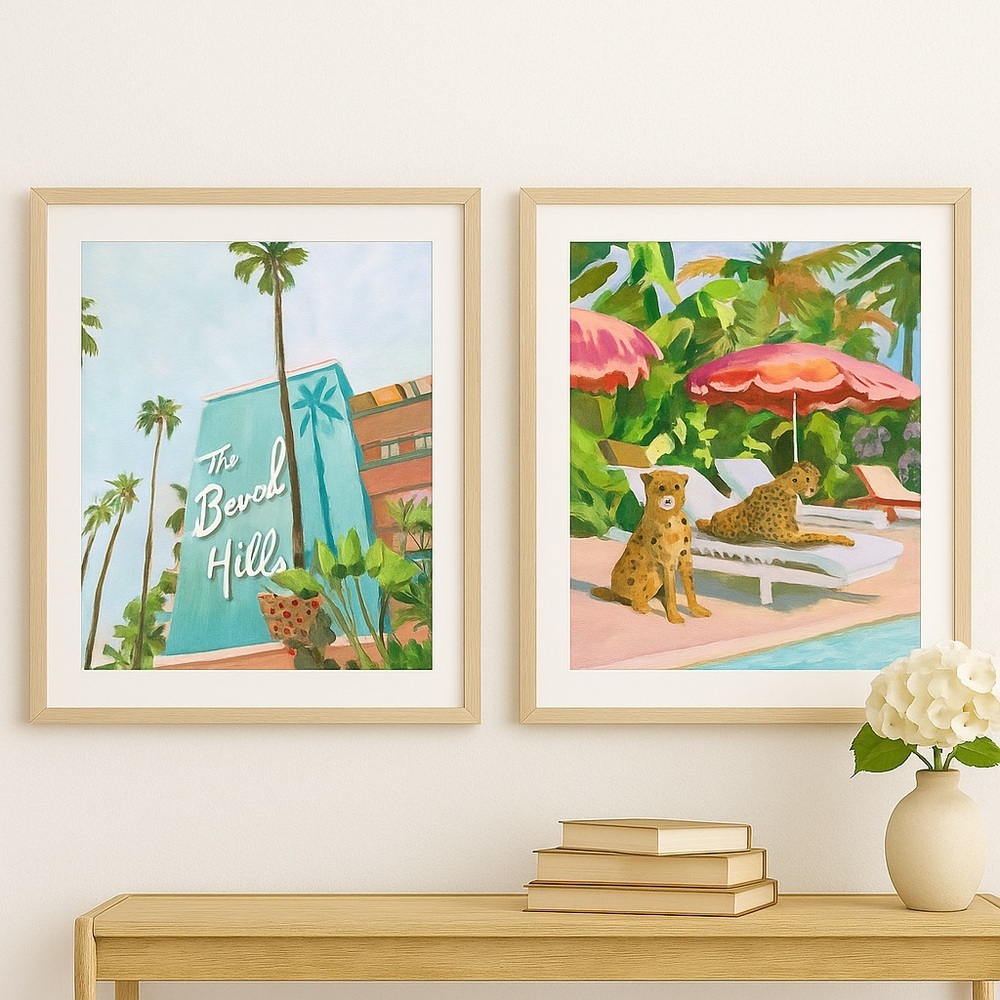 California Retro Set of 2 prints size 8.5x11